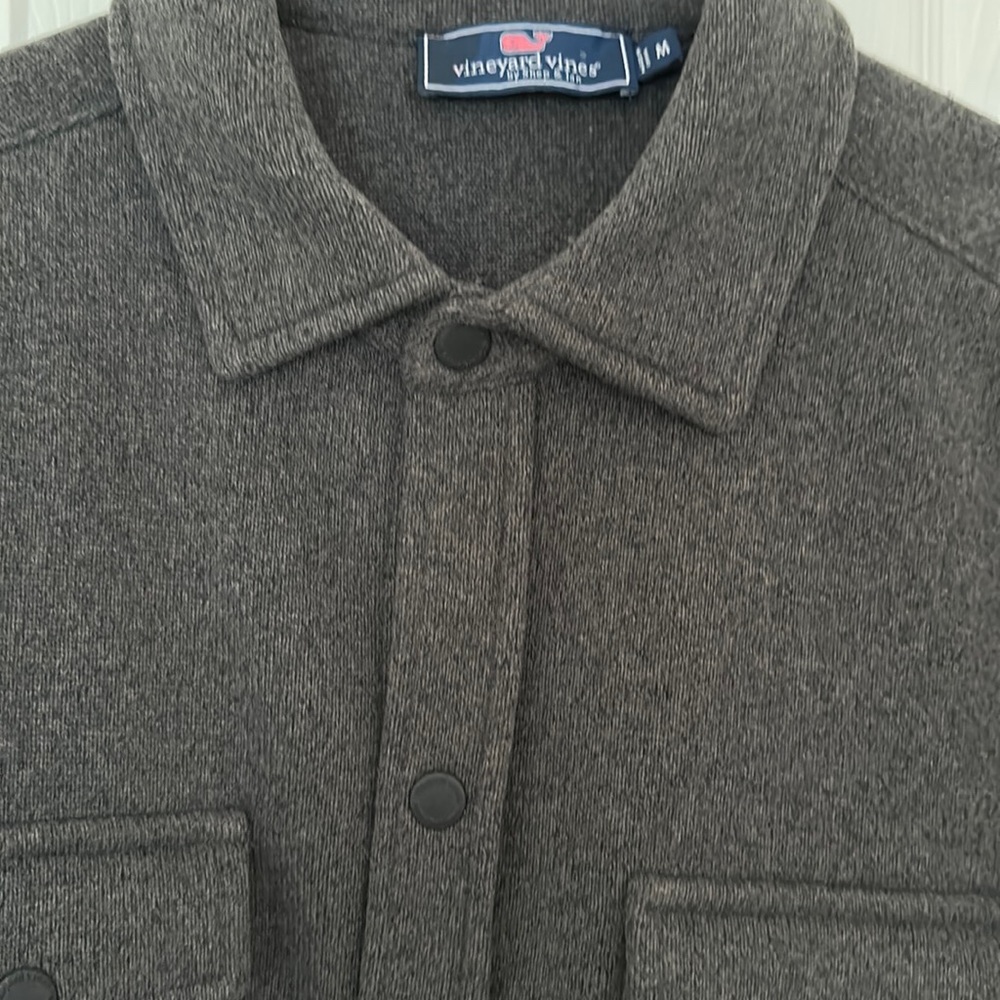 Vineyard Vines Men's Shirt Jacket in Charcoal Gray